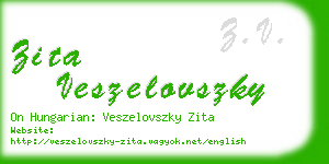 zita veszelovszky business card
